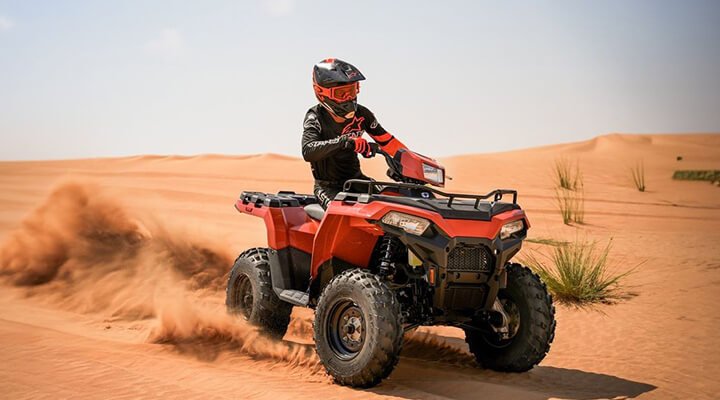 2 Hour Quad Bike Tour in Dubai with SAZ Dubai, featuring dune bashing, buggy rides, and off-road desert tours across the dunes.